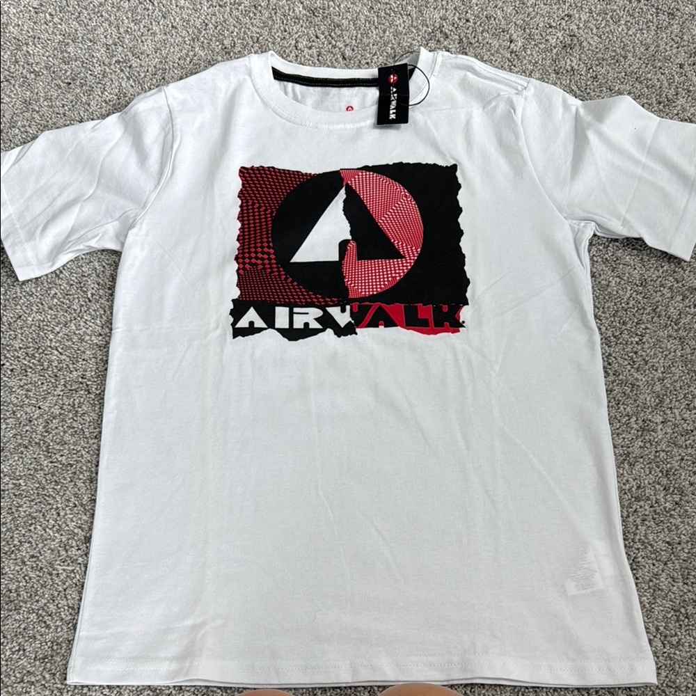 Airwalk Boys White T-Shirt with Red and Black Logo